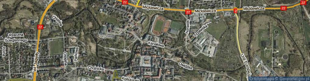 Zdjęcie satelitarne Olimpijczyków Starogardzkich ul.